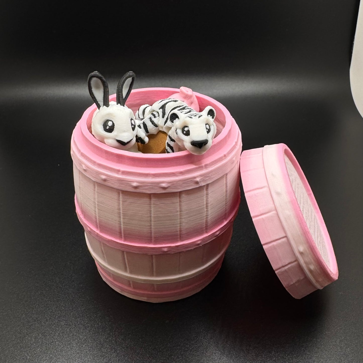 Barrel Mini Animal Storage Container Toy